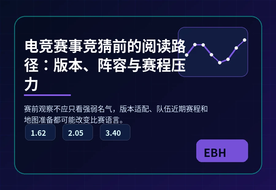 电竞赛事竞猜前的阅读路径:版本、阵容与赛程压力